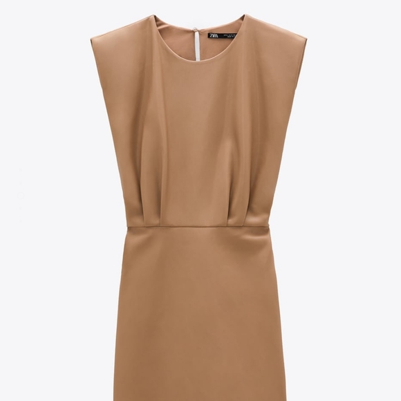 ZARA | Faux Leather Sleeveless Mini Dress - Picture 10 of 15